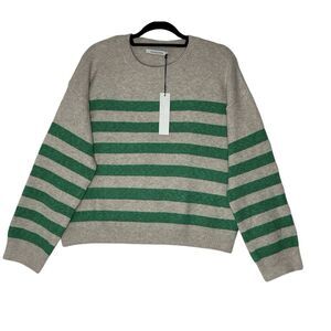 Stitches & Striped Sweater Women XL‎ Top Stretch Cozycore Outdoor Classic New